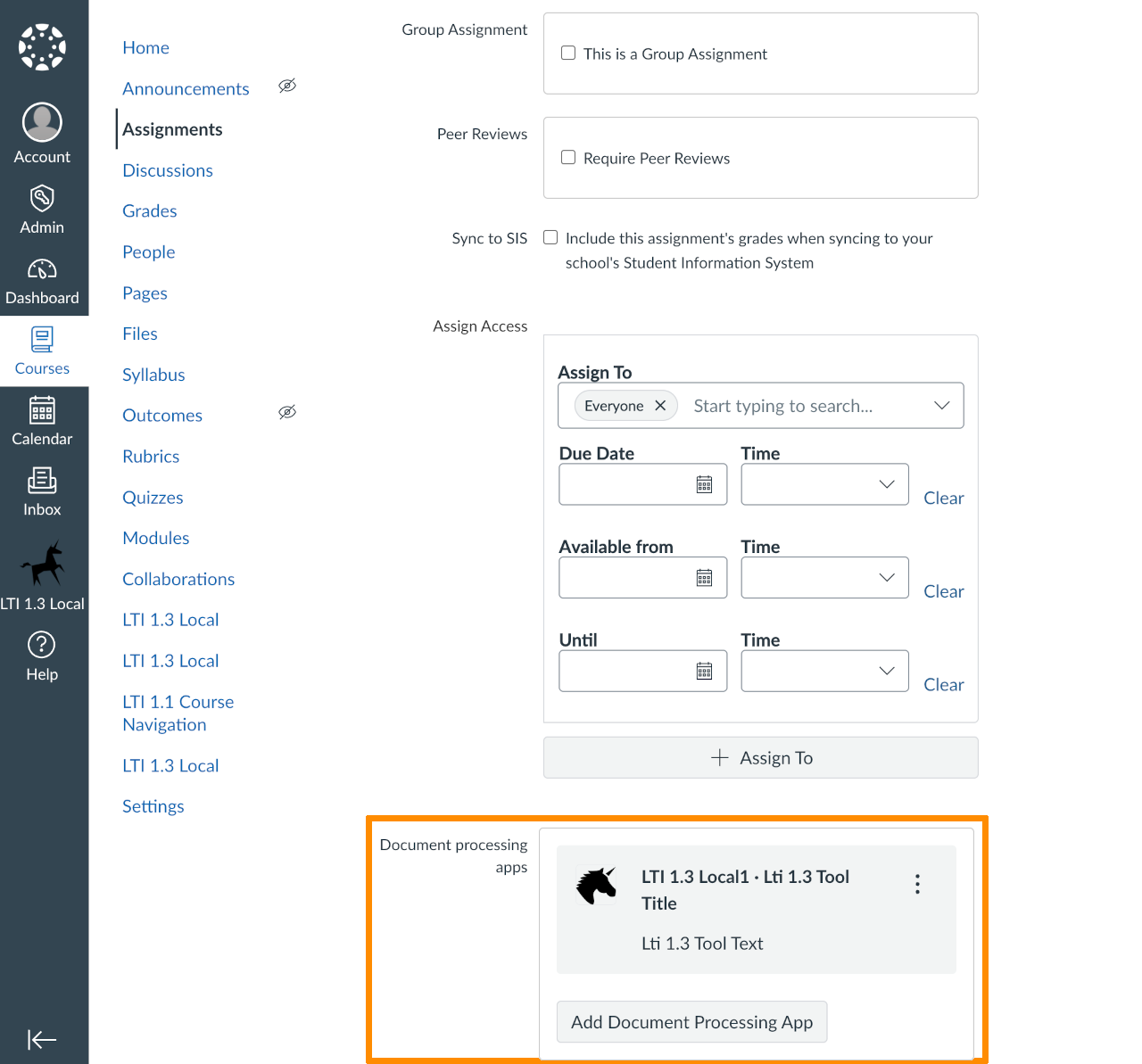 Assignment Document Processor Screenshot